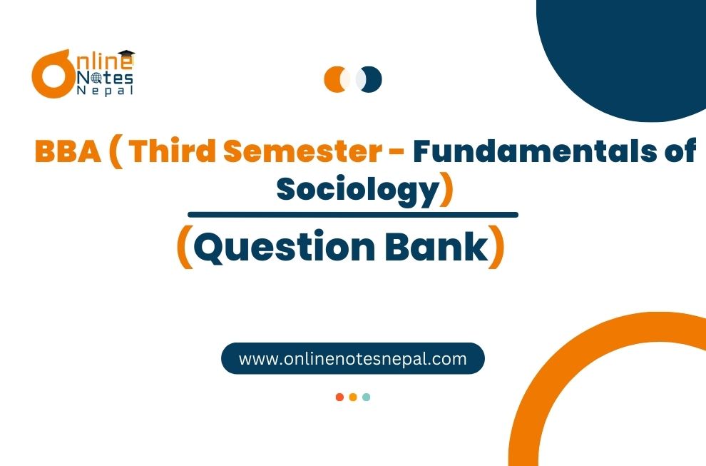 Question Bank of Fundamentals of Sociology Photo